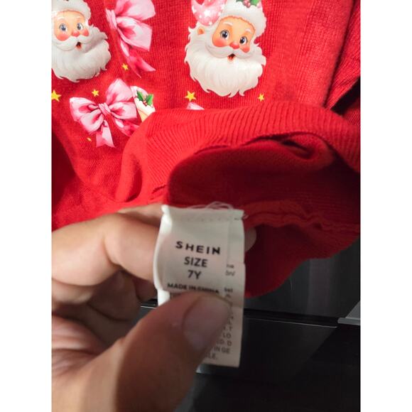 5/$15 Red Santa Sweater - SHEIN - 7 - Picture 3 of 3